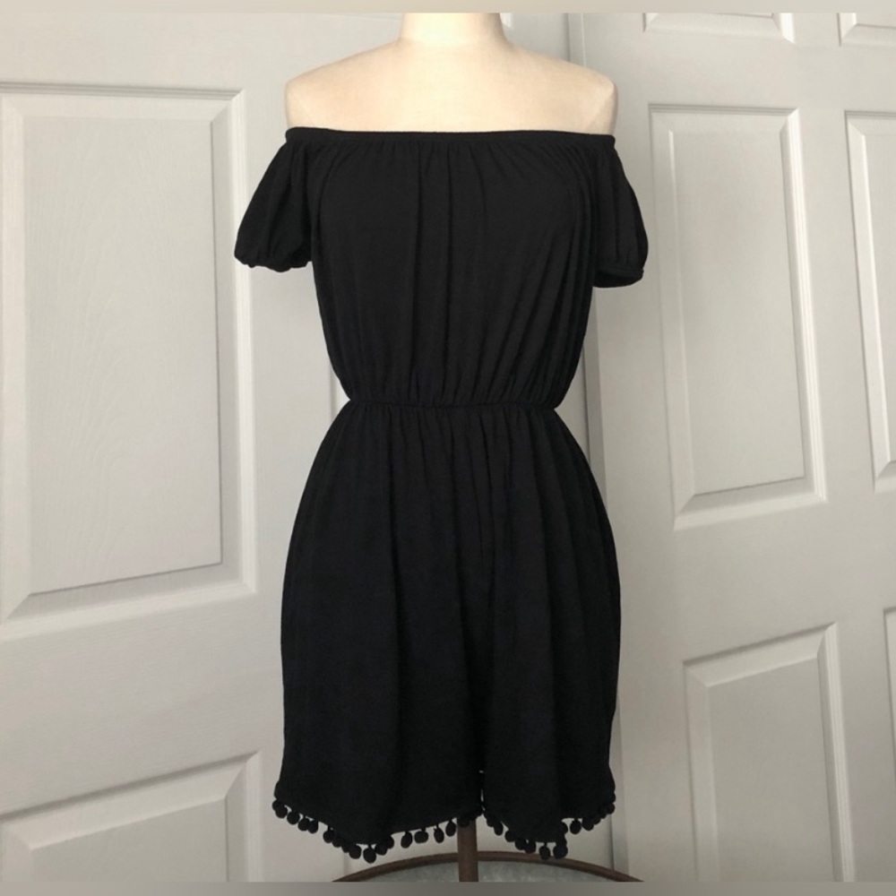 ASOS S Black Off-shoulder Romper